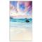 Designart - Exotic Seashore Sunset Over Blue Sea - Extra Large Seascape Art Canvas
